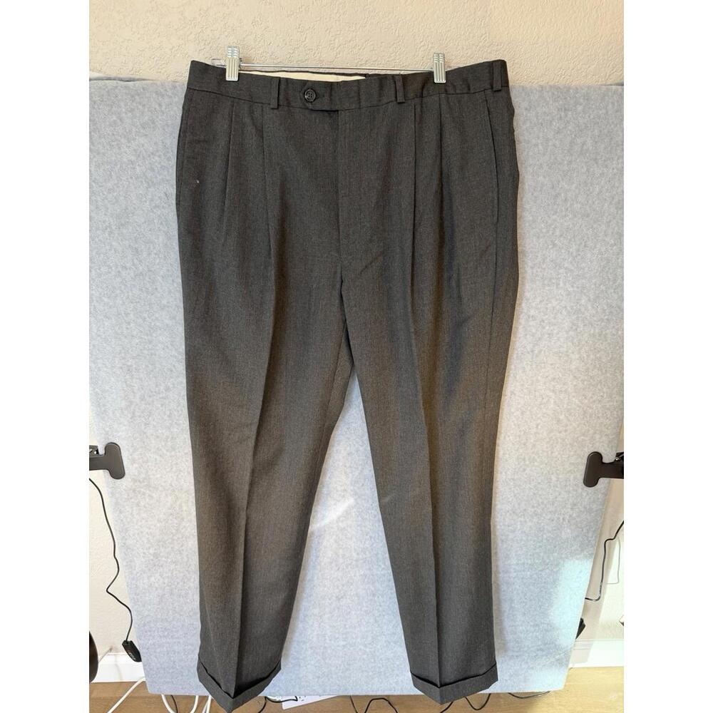 Lauren Ralph Lauren Men's Gray Wool Blend Total Comfort Dress Pants Size 34W 32L